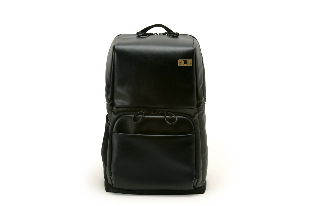 Artisan&Artist PVC leather/Nylon backpack ACAM BS0001 BKGY