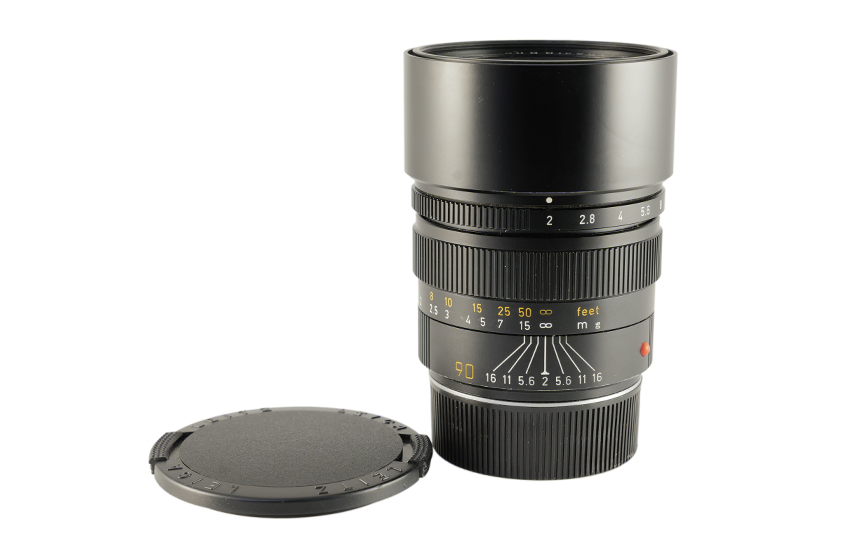 LEICA SUMMICRON-M 1:2/90, black anodized 11136
