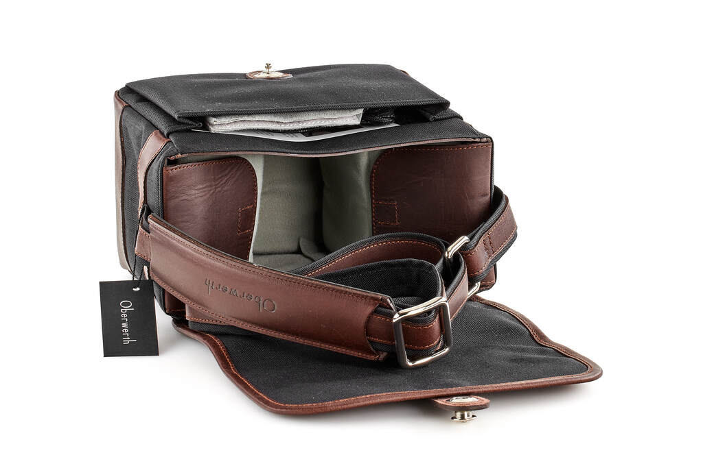 Oberwerth "Frankfurt" Cordura schwarz/ Leder dunkelbraun