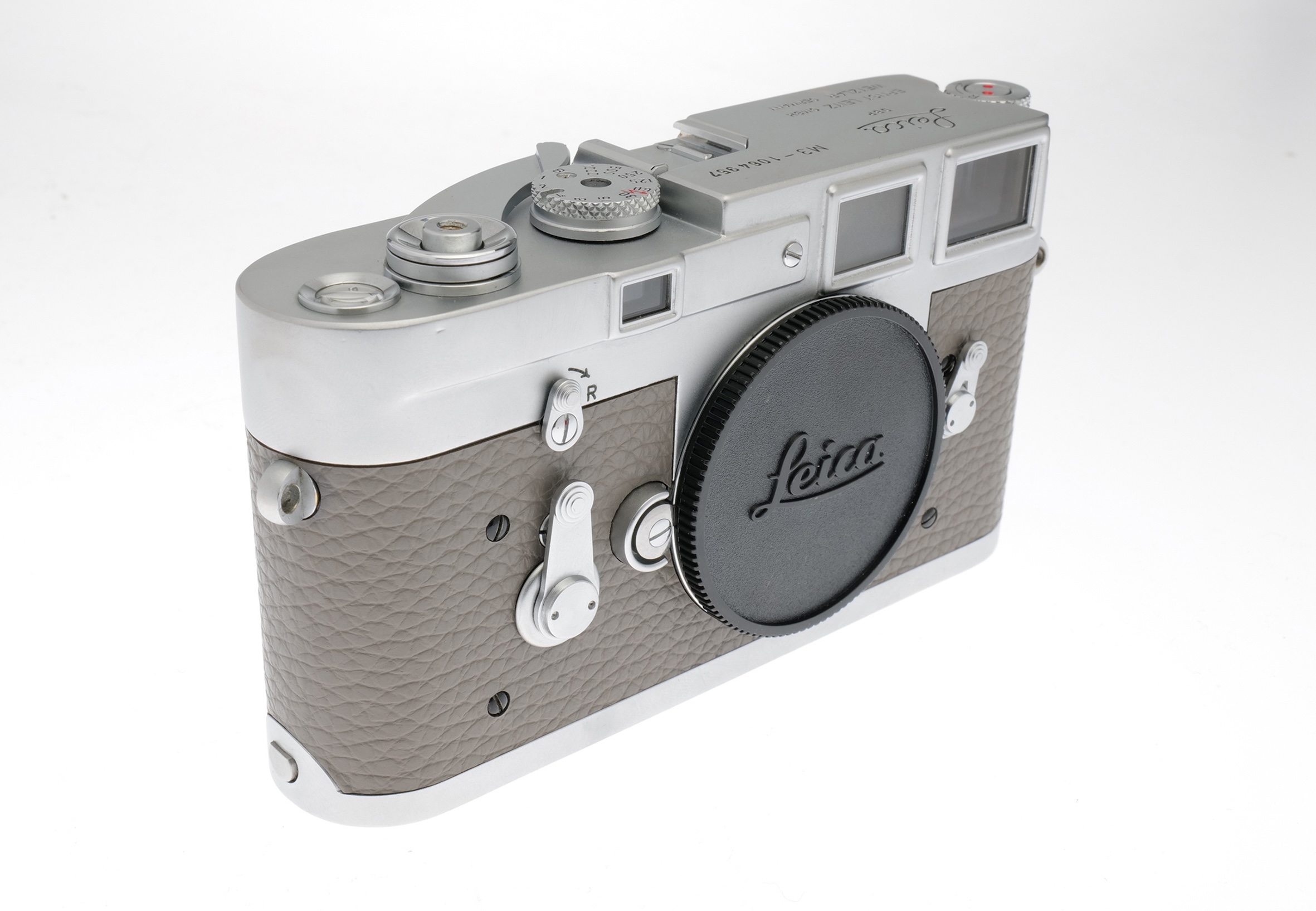 Leica M3 silbern verchromt Sonderbelederung