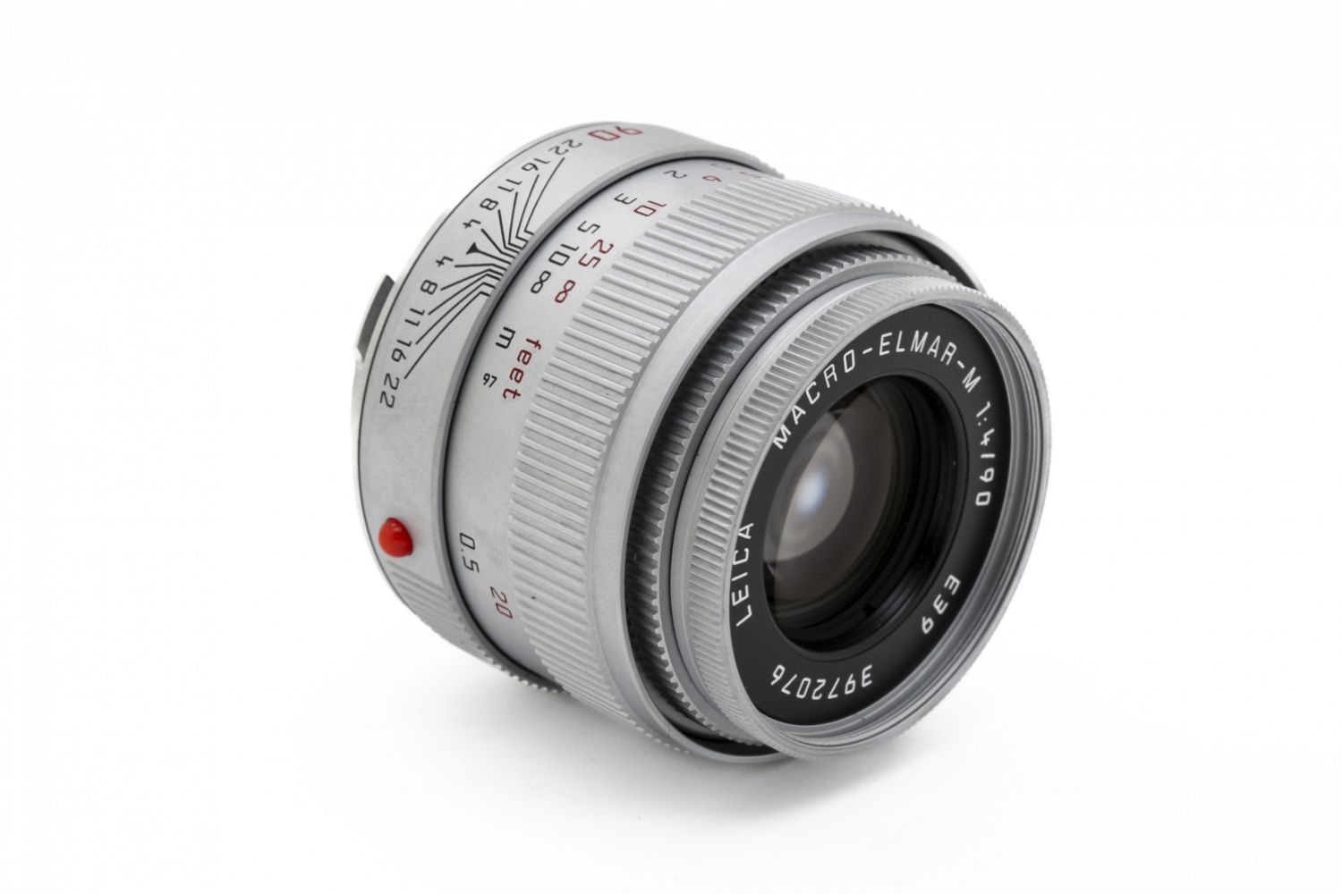 Leica MACRO-ELMAR-M 4/90 chrome (11634) set with Macro-Adapter 14409