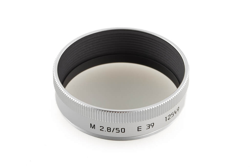 Leica 12549 Hood f. Elmar-M 2,8/50mm chrome - like new with 2 years guarantee