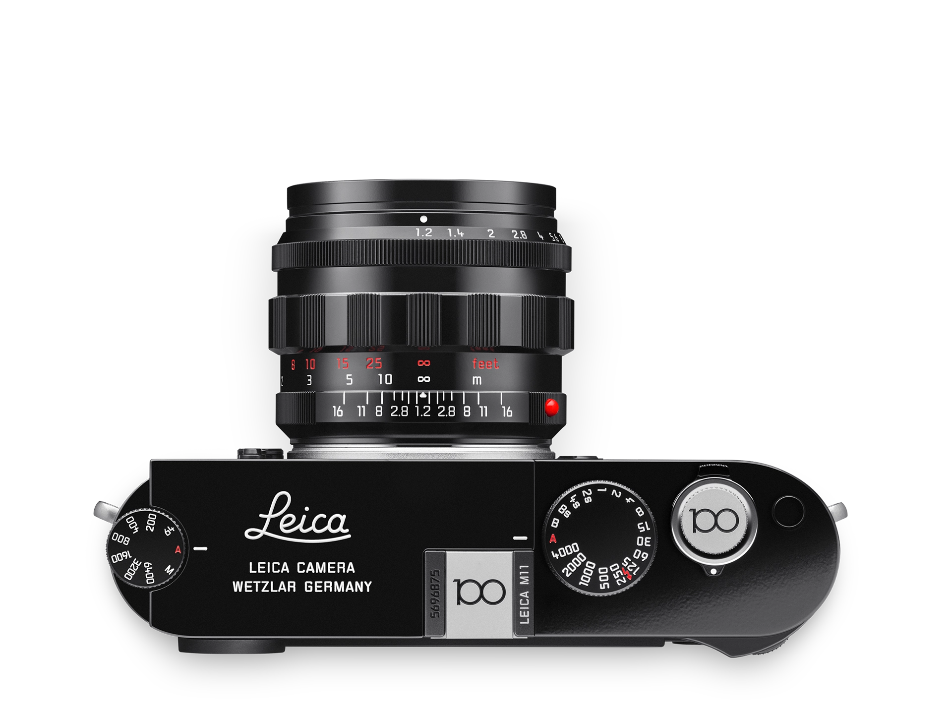 Leica Soft Release Button, Messing, silbern verchromt, 100 YEARS OF LEICA