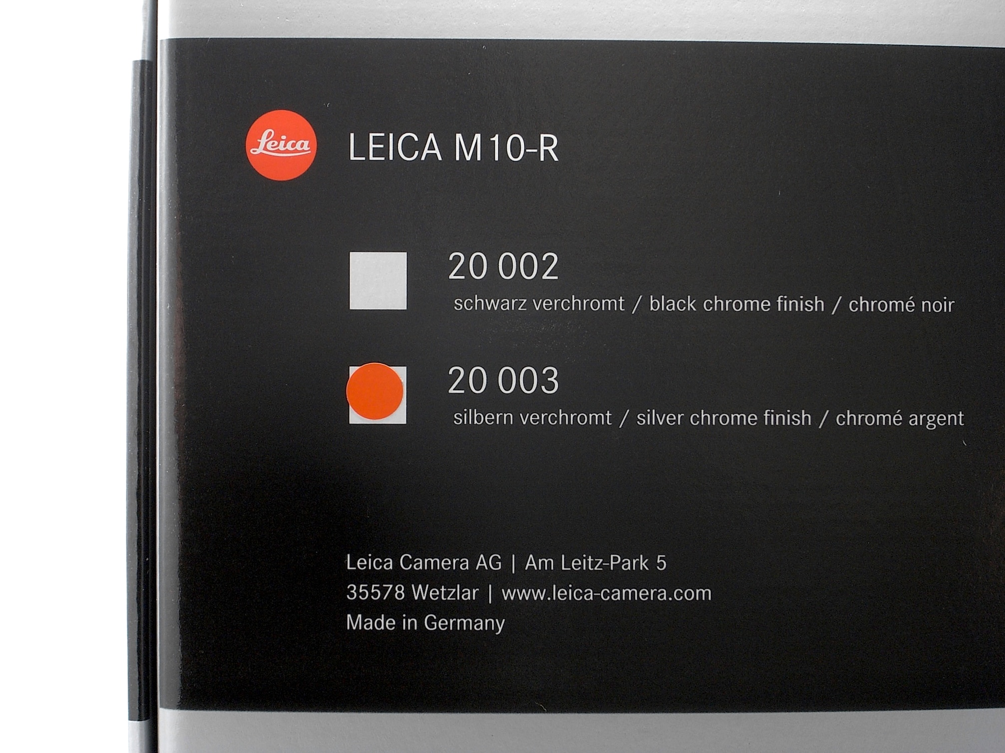 Leica M10-R silbern verchromt