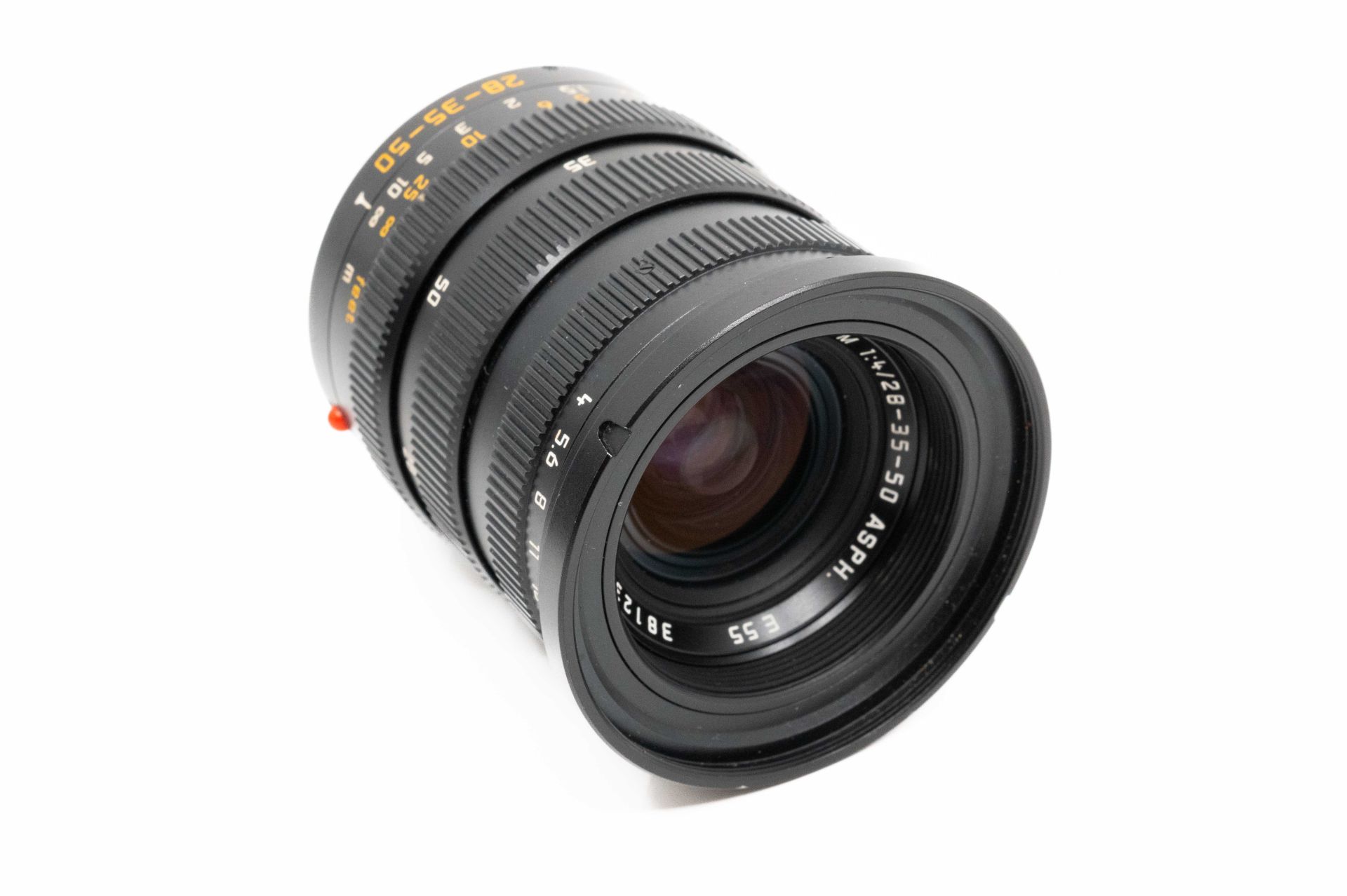 Objectif Leica Tri-Elmar 28-35-50 F/4 Chrome - Monture M, Très Bon état Occasion
